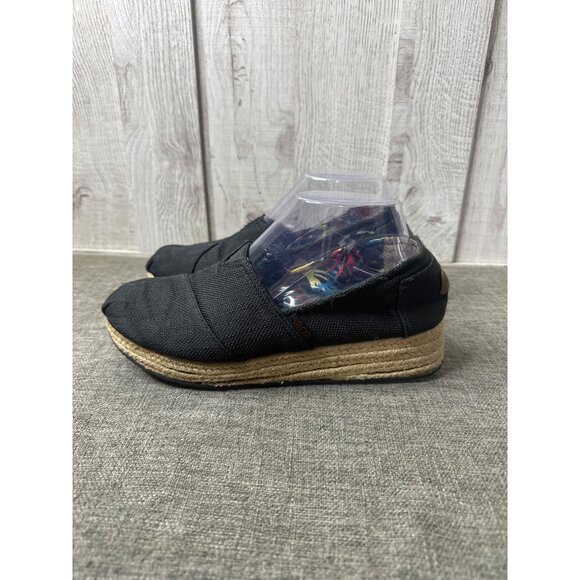 Skechers Bobs Womens Black Canvas Espadrilles Flat Shoes Size 8.5 - Picture 4 of 8